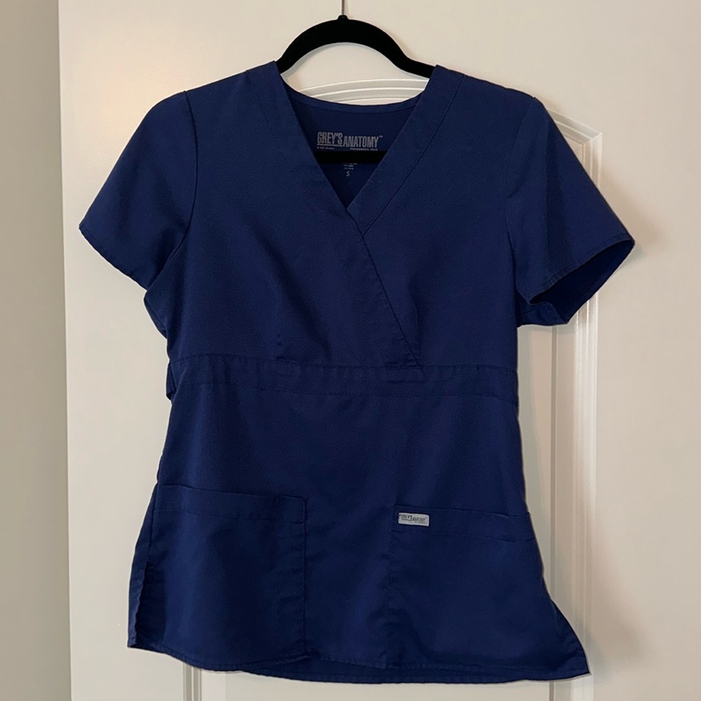 Navy scrub top